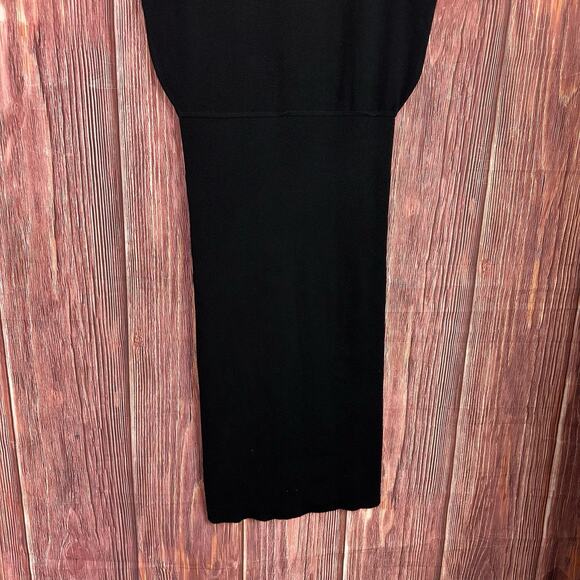 NWT Banana Republic Giulia Midi Sweater Dress Career Black Size Medium M - Picture 4 of 8